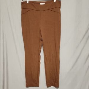 Charter Club Brown Leggings with Elastic Waistband